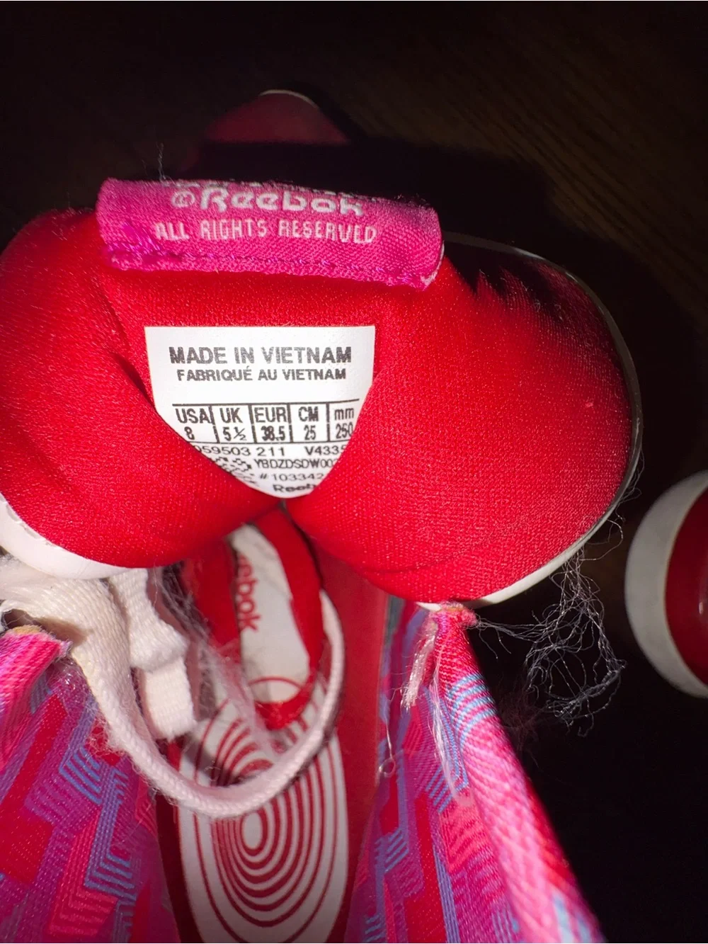 Reebok Kids Red High-Top Sneakers with White Laces
